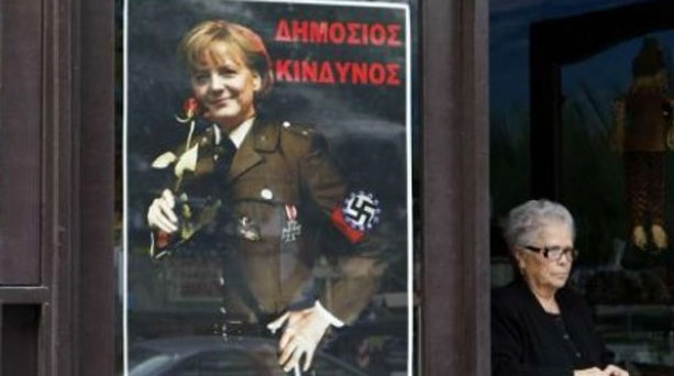 "Οι οργισμένοι Έλληνες συγκρίνουν τη Μέρκελ με τους Ναζί"