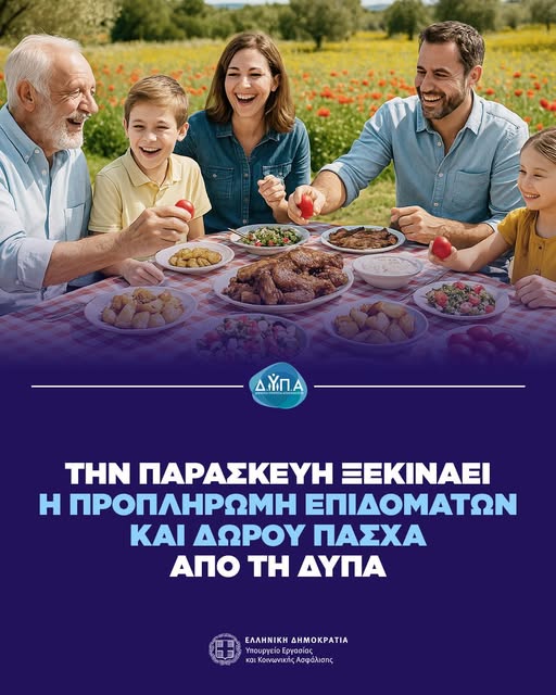 Την Παρασκευή ξεκινάει η προπληρωμή επιδομάτων και Δώρου Πάσχα από τη ΔΥΠΑ