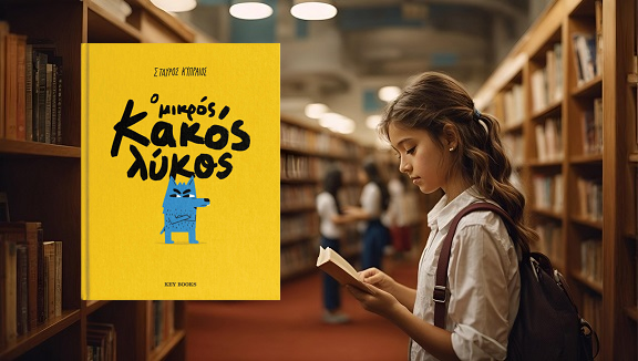 «Ο μικρός κακός λύκος» του Σταύρου Κυπραίου, στην προθήκη της αυλής μας